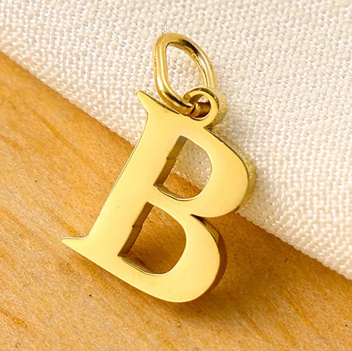 10PCS 26 Letters Stainless Steel Cut Alphabet Pendant for DIY Woman Necklace Ladies Jewelry Accessories Wholesale Dropshipping Vera Lux