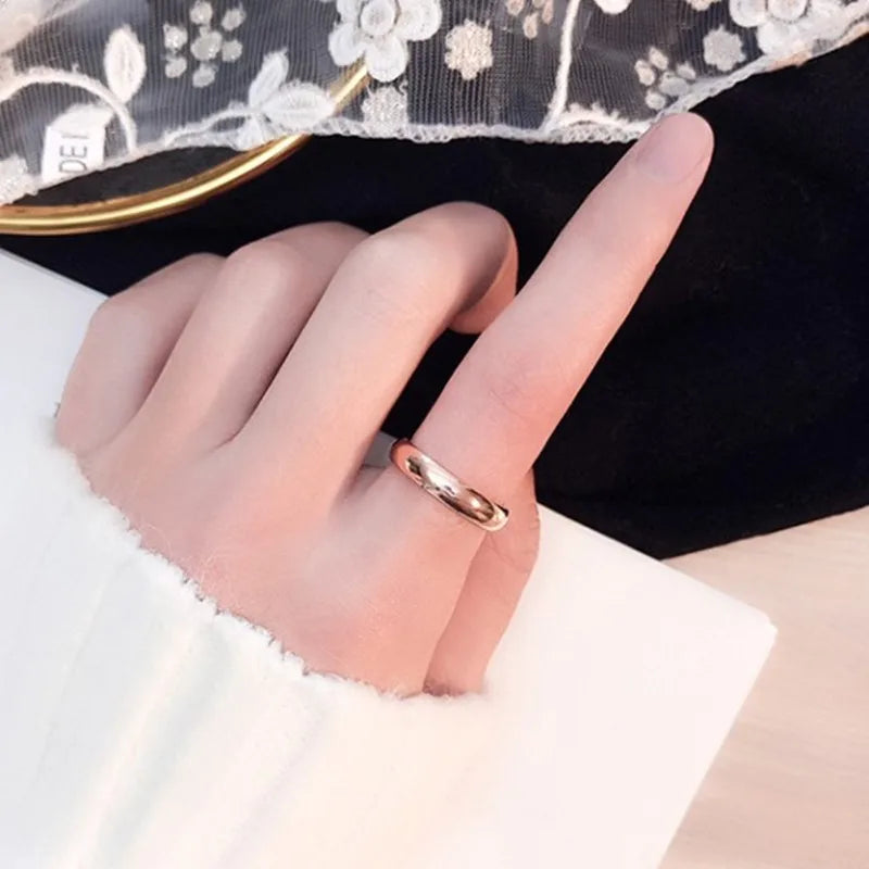 4mm Stainless Steel Plain Comfort Fit Wedding Band Ring for Women Men Size 4-12 Vera Lux