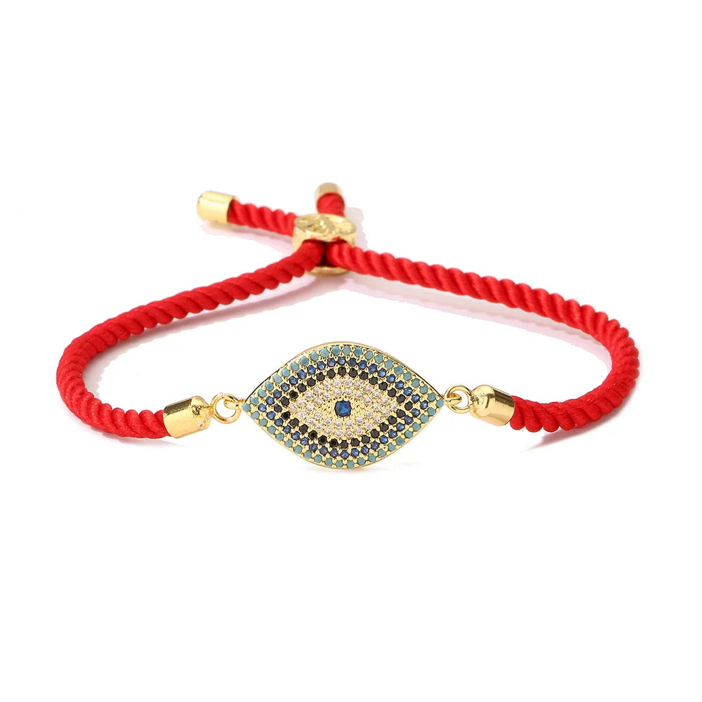 NEWBUY 2026 Trendy Turkish Gold Color Evil Eye Bracelet Adjustable AAA CZ Pave Setting Female Luckry Party Jewelry Gift Vera Lux