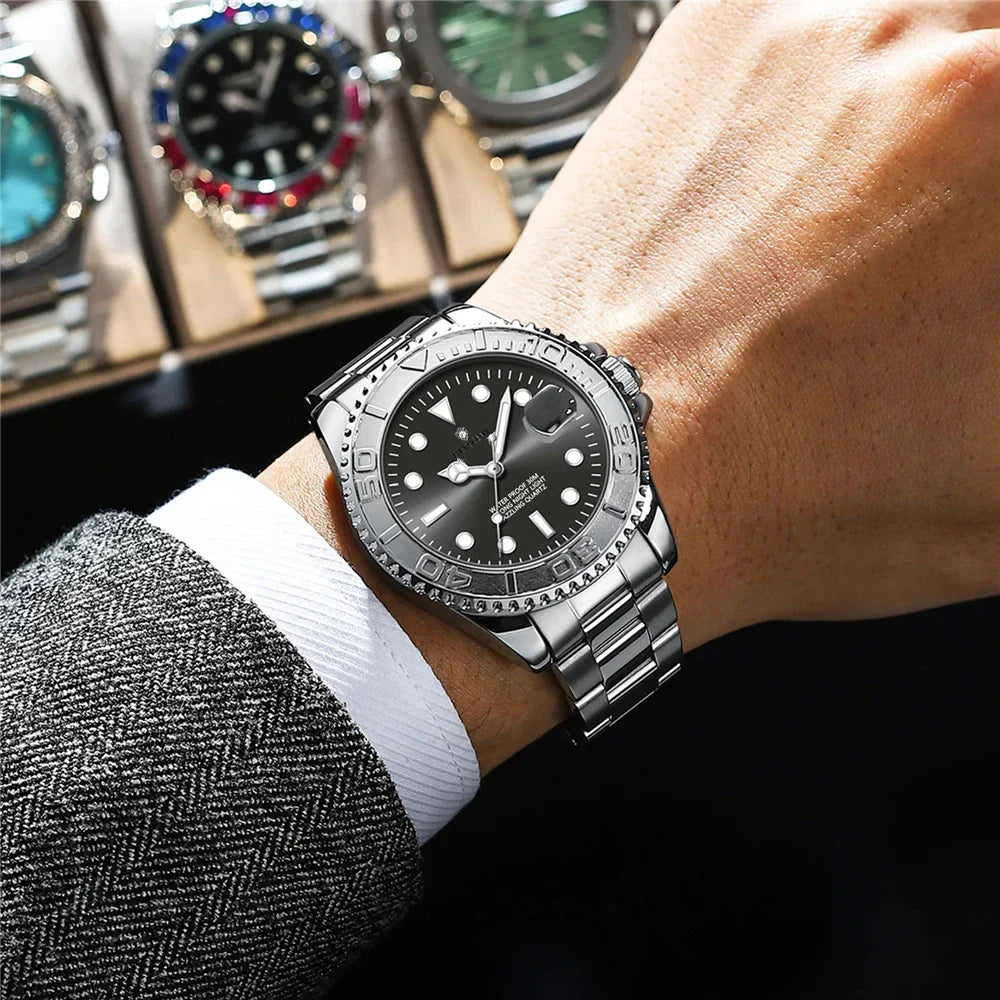 Luxury Watch Man High Quality New Brand Sports Fashion Quartz Wristwatches Men Gifts Automatic Watches Mens Coffee Digital Clock Vera Lux