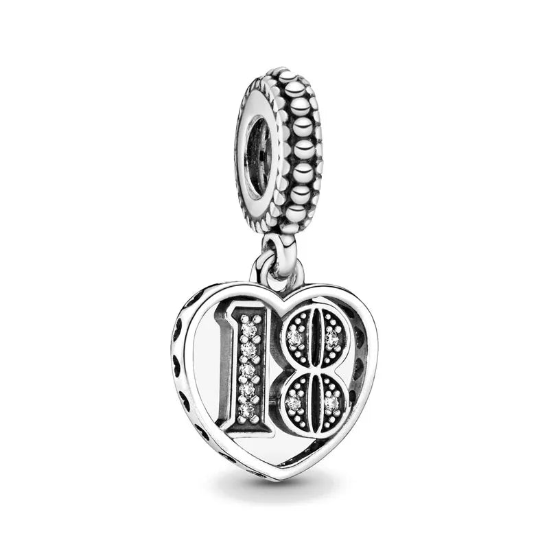 2026 New S925 Silver Robot Cross Digital Pendant, Suitable for Original Bracelets, DIY Accessories, Women's Charm Jewelry Gifts Vera Lux