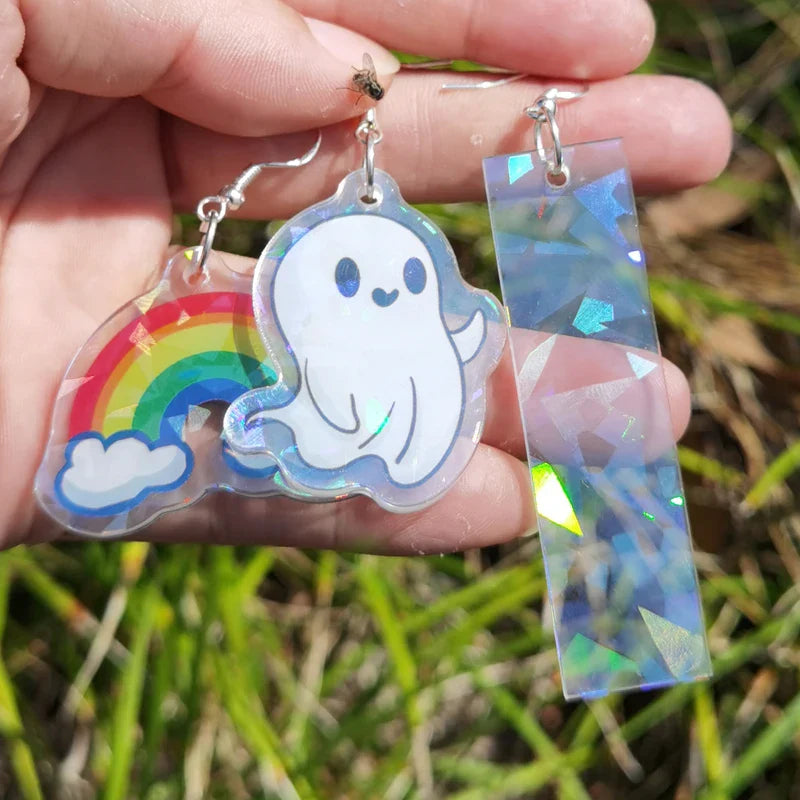 1Pair Custom Earrings Clear Acrylic Accessorie Cartoon Design Customized Anime Charms Personalized Pendientes Earrings For Women Vera Lux