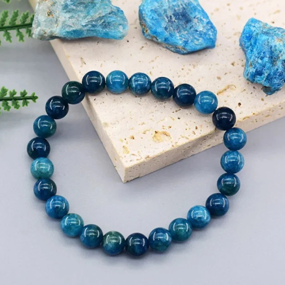 1pcs Apatite Style Bracelet Blue Tone Men And Women Bracelet Creative Trend Minimalist Style Bracelet Daily Accessories Vera Lux