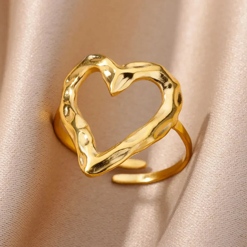 Anti-Stress Rotating Beads Rings for Women Men Gold Color Stainless Steel Double Smooth Beads Finger Ring Party Jewelry Gift Vera Lux