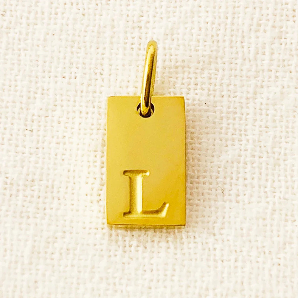 10PCS Alphabet Charm Pendant for Necklaces Stainless Steel Jewelry DIY Engraved Lettering Accessories Women's Fashion Jewelry Vera Lux