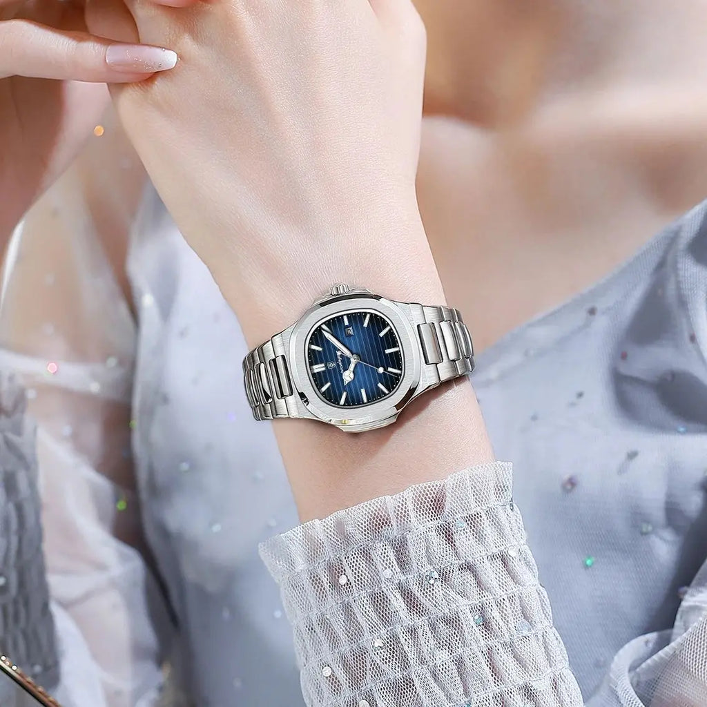 POEDAGAR Luxury Woman’s Quartz Watch Date Waterproof Luminous Ladies Wristwatch Stainless Steel Fashion Watches For Women Reloj Vera Lux
