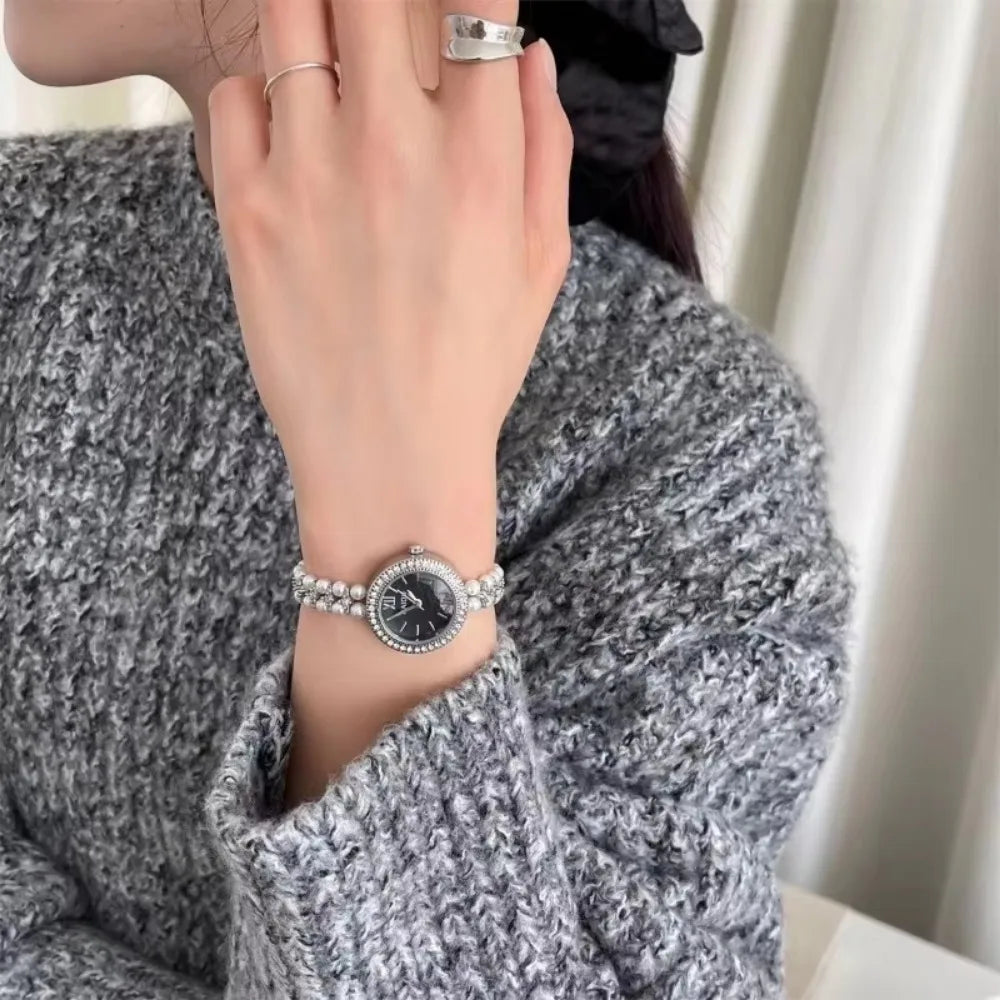 Pearl Studded Strap Women Watch Luxury Ladies Gift Bracelet Watch Fashion Quartz Wristwatches Dropshipping Relojes Para Mujer Vera Lux