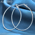 ALIZERO 925 Sterling Silver Earrings Simple Round Circle Hoop Earrings For Woman Fashion Wedding Engagement Charm Jewelry Gifts Vera Lux