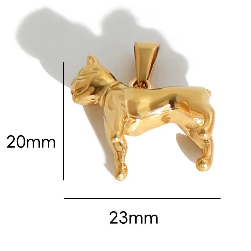18k Gold Plated 316l Stainless Steel Vintage Pyramid Pharaoh Pistol Barbell Pendant Charm - Unisex Trendy Jewelry Vera Lux