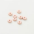 50pcs/lot 14K/18K Gold Color Plated Brass 4mm 5mm 6mm Round Spacer Beads Flat Bracelet Beads for DIY Jewelry Accessories Vera Lux