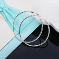 925 Sterling Silver Big Circle Round 5/6/7/8 cm Hoop Earrings For Women Wedding Ring Earring Luxury Quality Jewelry Accessories Vera Lux