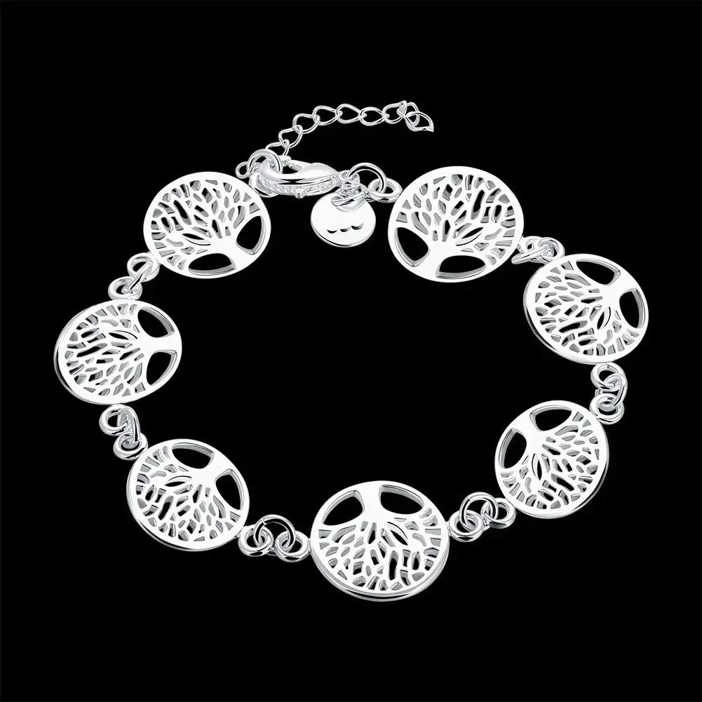 New 925 Sterling Silver Bracelet Tree Of Life Bracelet For Women Engagement Jewelry Gifts Vera Lux