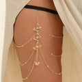 Bohemia Multi Layer Butterfly Tassel Leg Chain for Women Fashion Sexy Metal Bodychain Beach Thigh Leg Chain Jewelry Accessories Vera Lux