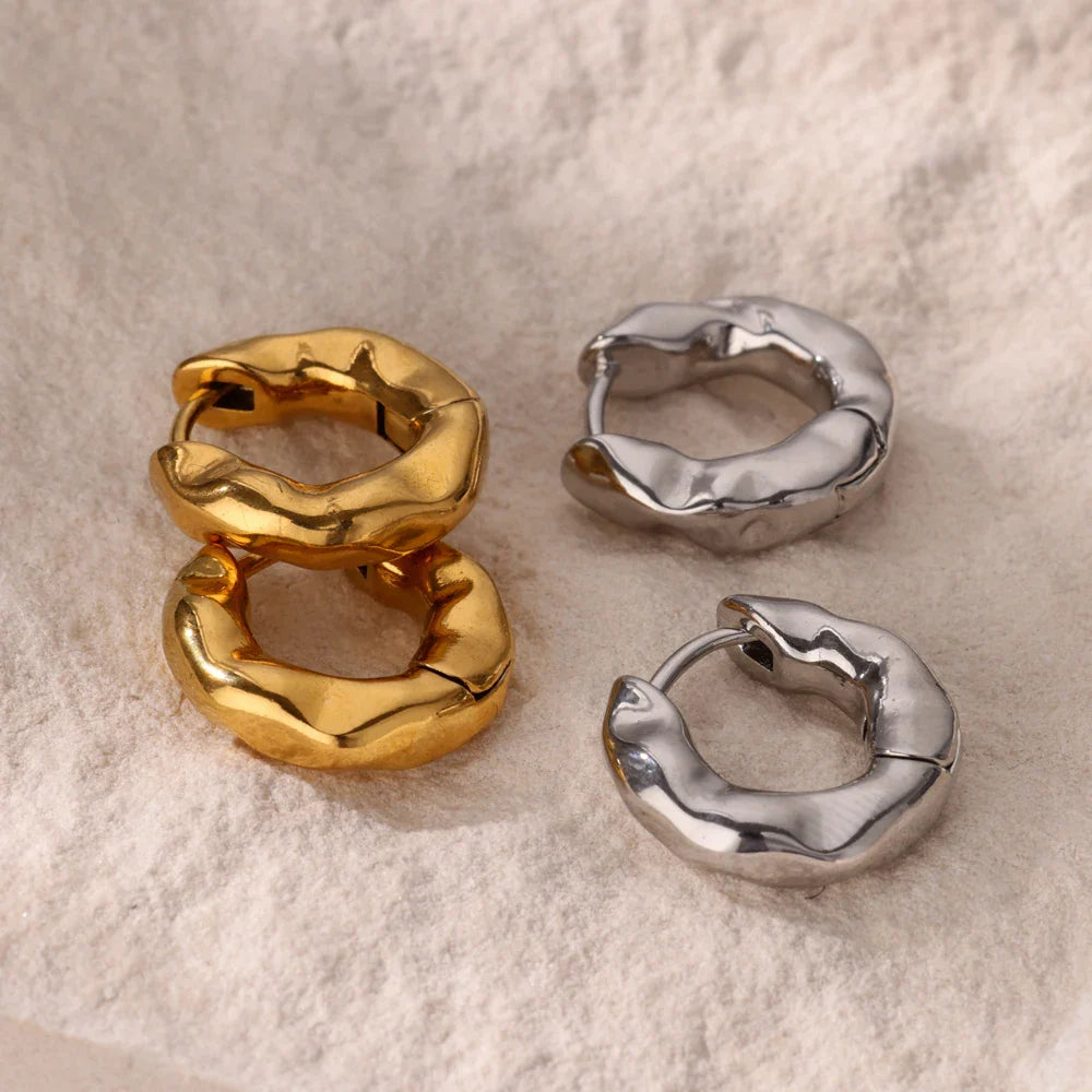 Stainless Steel Pendientes Earrings for Women Gold Color New In Geometric Small Hoop Earrings 2024 Trend Wedding Jewelry Gift Vera Lux