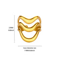 Stainless Steel Irregular Wave Rings For Women Creative Gold Color Adjustable Open Ring Female Jewelry Punk Rapper Anillos Gifts Vera Lux