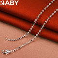 URBABY 925 Sterling Silver 40-75cm 2mm Beads Necklace For Women Anniversary Gift Popular Wild Fashion Romantic Jewelry Vera Lux