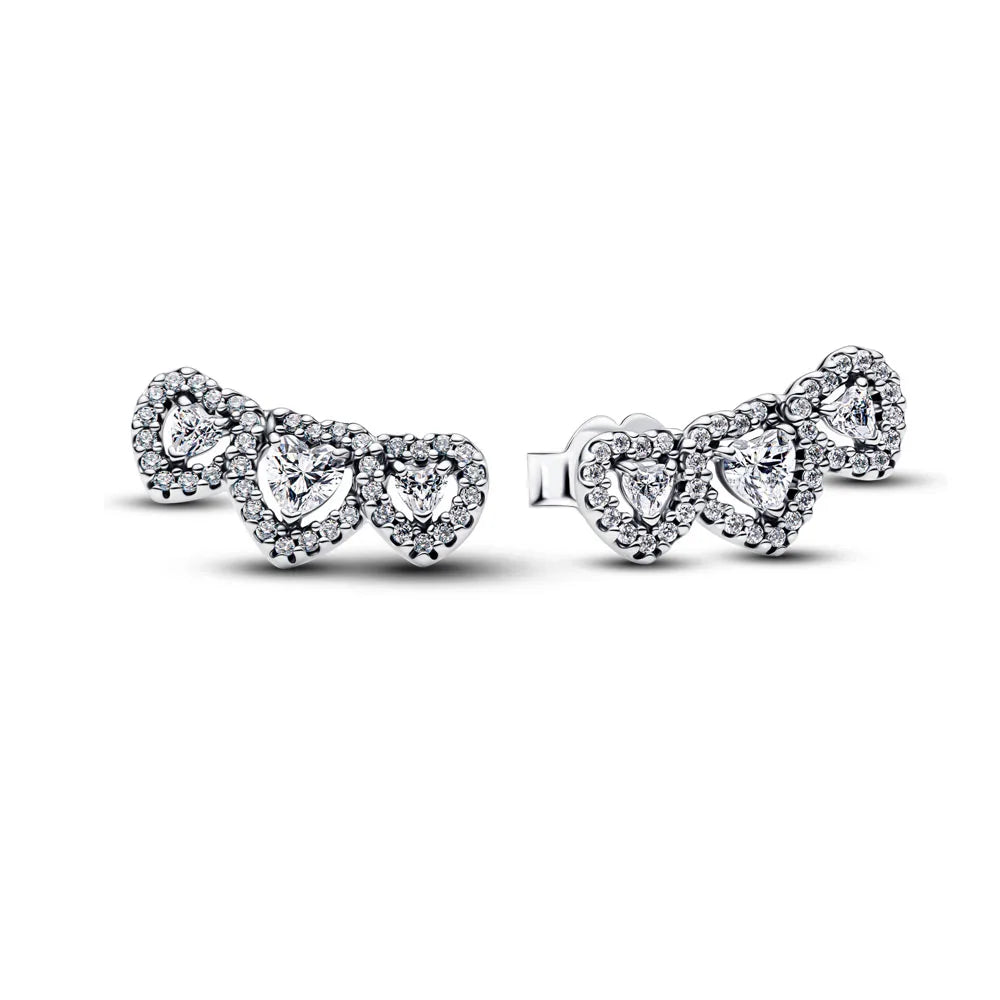 2026 New 925 Silver Elephant Cherry Blossom Butterfly Heart Earrings, a delicate choice for women's fashion jewelry Vera Lux