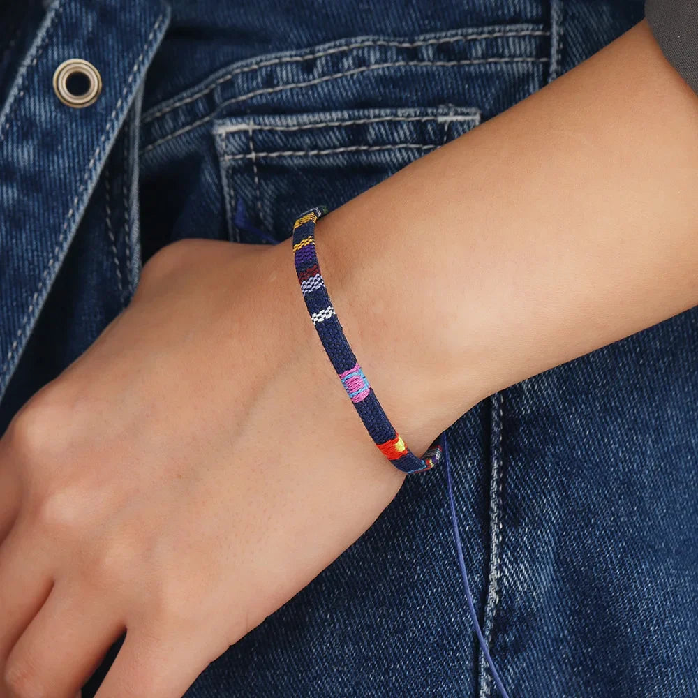 12Pcs Nepal Ethnic Colorful Bracelet Set For Women Bohemia Fabric Braided Rope Wristbands Men Bangle Fashion Summer Jewelry Vera Lux