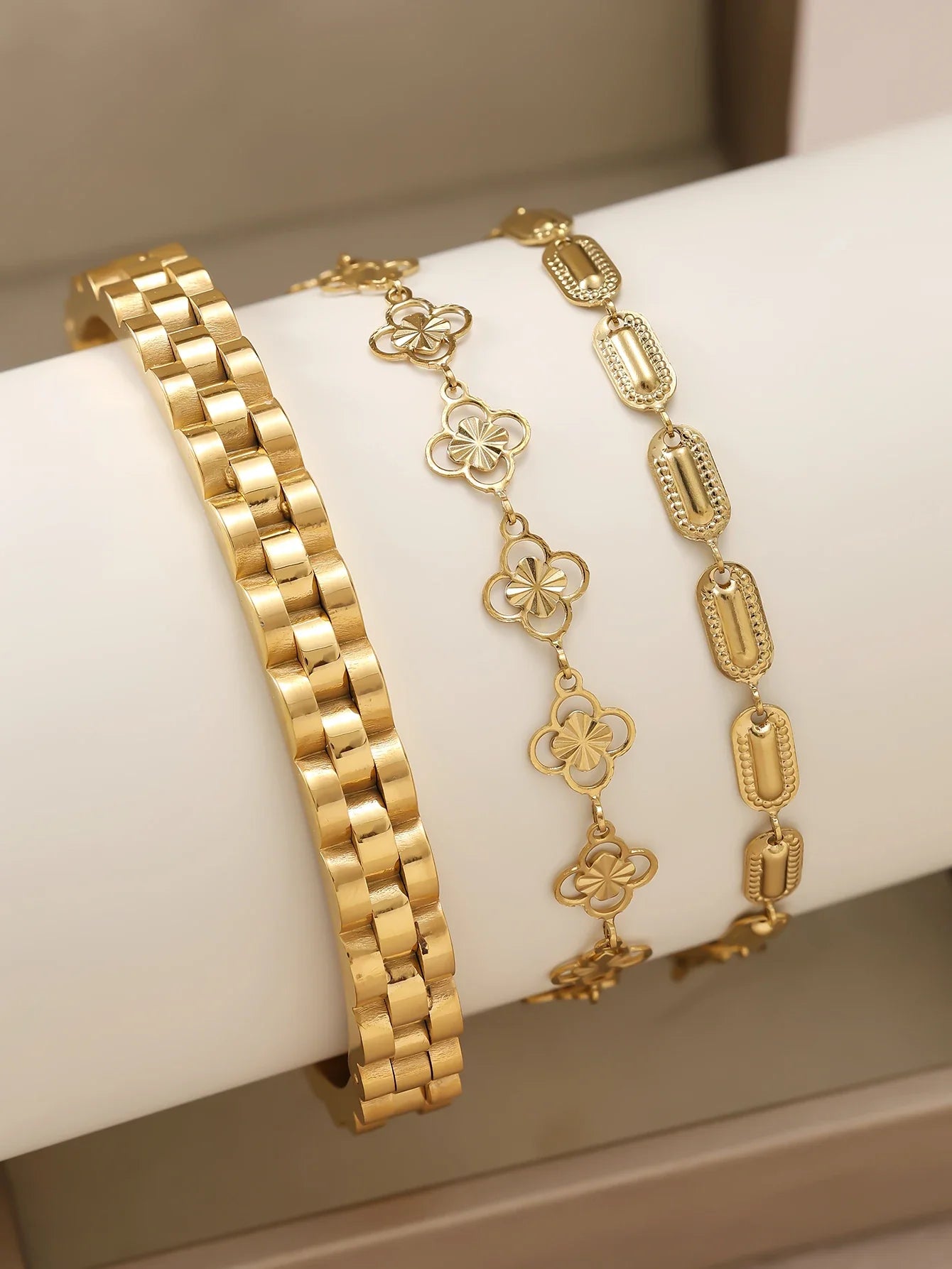 18K gold-plated stainless steel non fading gold bracelet - durable and fashionable jewelry accessory, suitable for holiday gifts Vera Lux