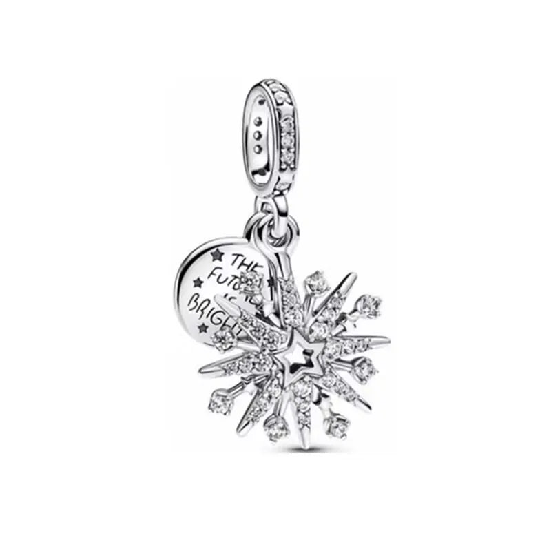 2026 New S925 Silver Hollow Elephant Monkey Car Pendant Fit Original Bracelet DIY Accessories Women's Charm Jewelry Gifts Vera Lux