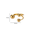 Stainless Steel Double Ball Adjustable Ring For Women Unisex Gold Color Trendy Finger Rings Decompression Jewelry Gifts Anillos Vera Lux