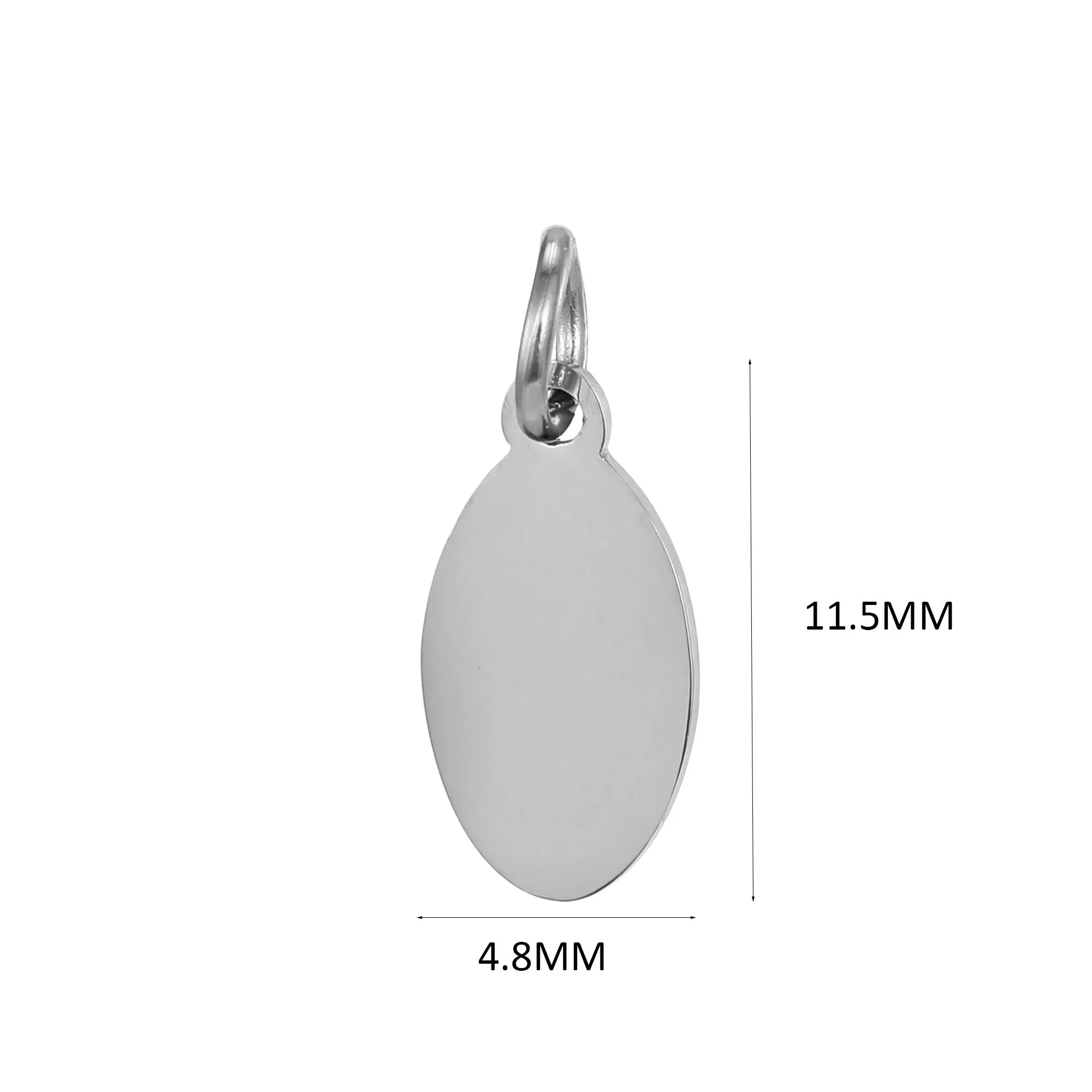 10PCS Custom Logo Tags Stainless Steel Charms for Necklace Bracelets 6 sizes to choose Vera Lux