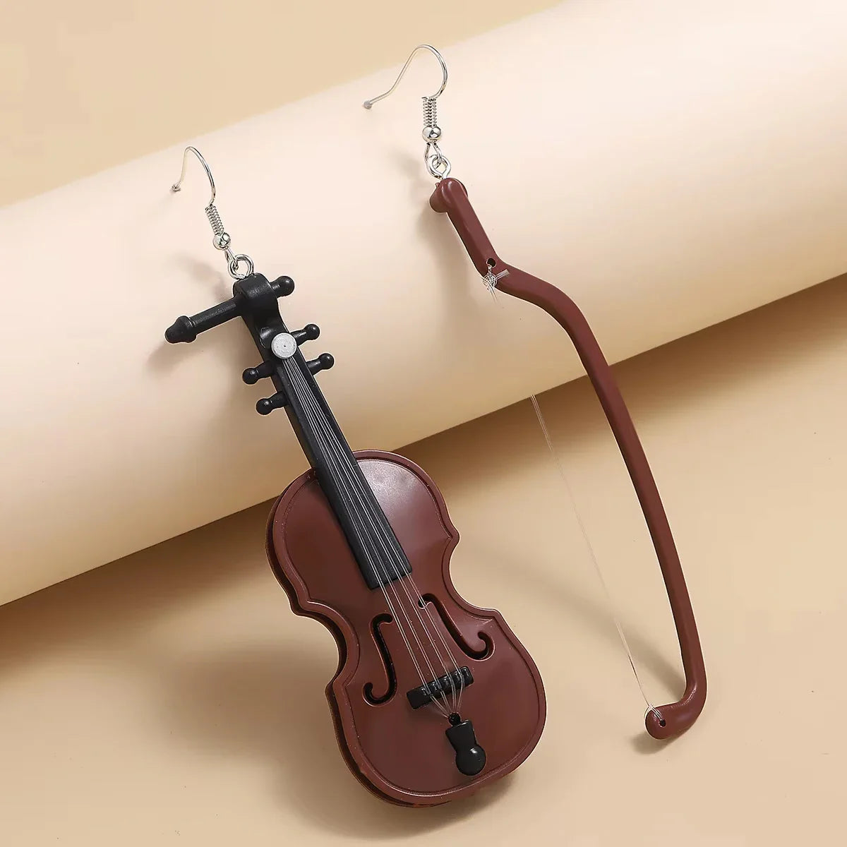 Enamel Guitar Drop Earrings for Women Rhinestone Music Equipment Ladies Fashion Earrings Banquet Party Gifts Jewelry Accessories Vera Lux