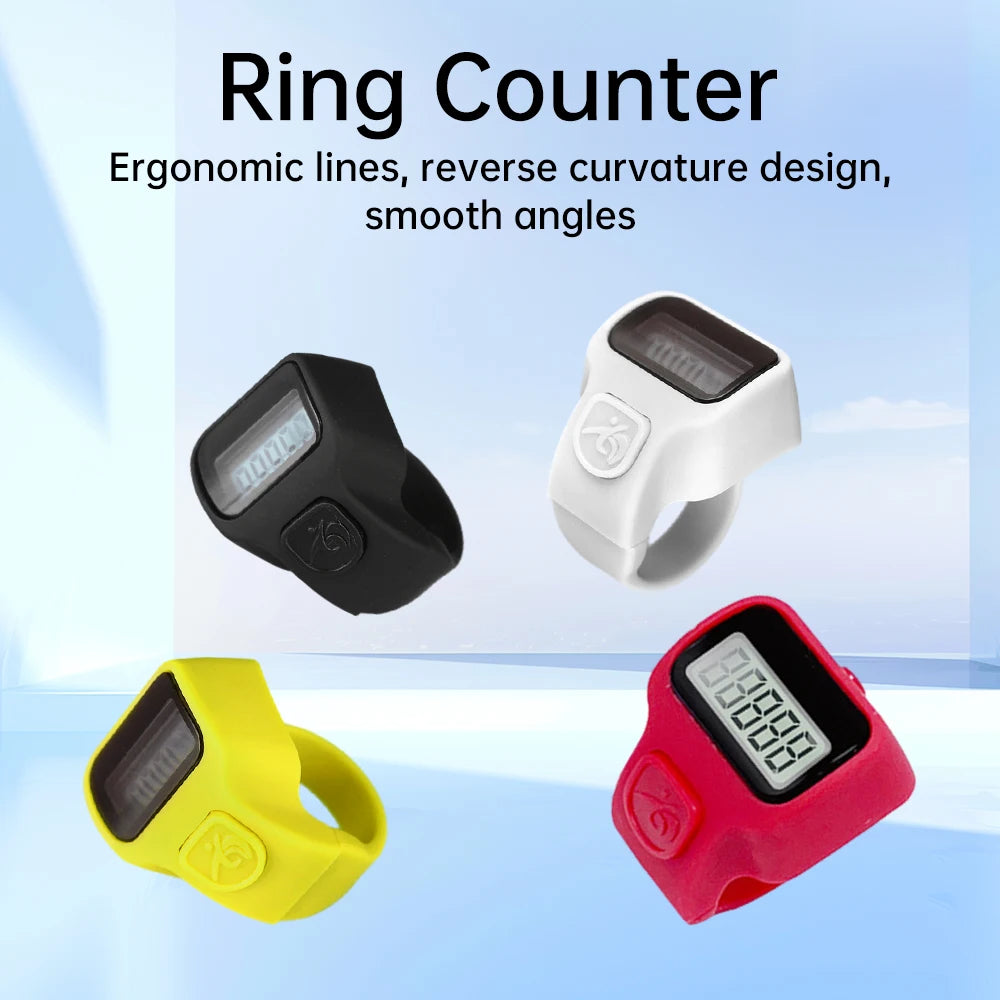 Electronic LED Counter Digital Finger Clicker Handheld Ring Click Lap Counter Event Clicker Finger Counters Golf Lap Counting Whatever the Treasure