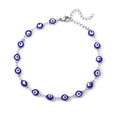 Stainless Steel Evil Eye Anklets For Women Enamel Round Leg Chain Blue Evil Eye Anklets Bracelet Summer Beach Foot Jewelry Gift Vera Lux