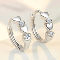 Cute Heart Small Hoop Earrings Women 3 Metal Colors Trendy Girls Ear Circle Earrings Fancy Accessories Statement Jewelry Vera Lux