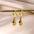 Freshwater Ocean Starfish Shell Hoop Earrings For Women Elegant Stainless Steel Gold Color Aretes Christmas jewelry accessories Vera Lux