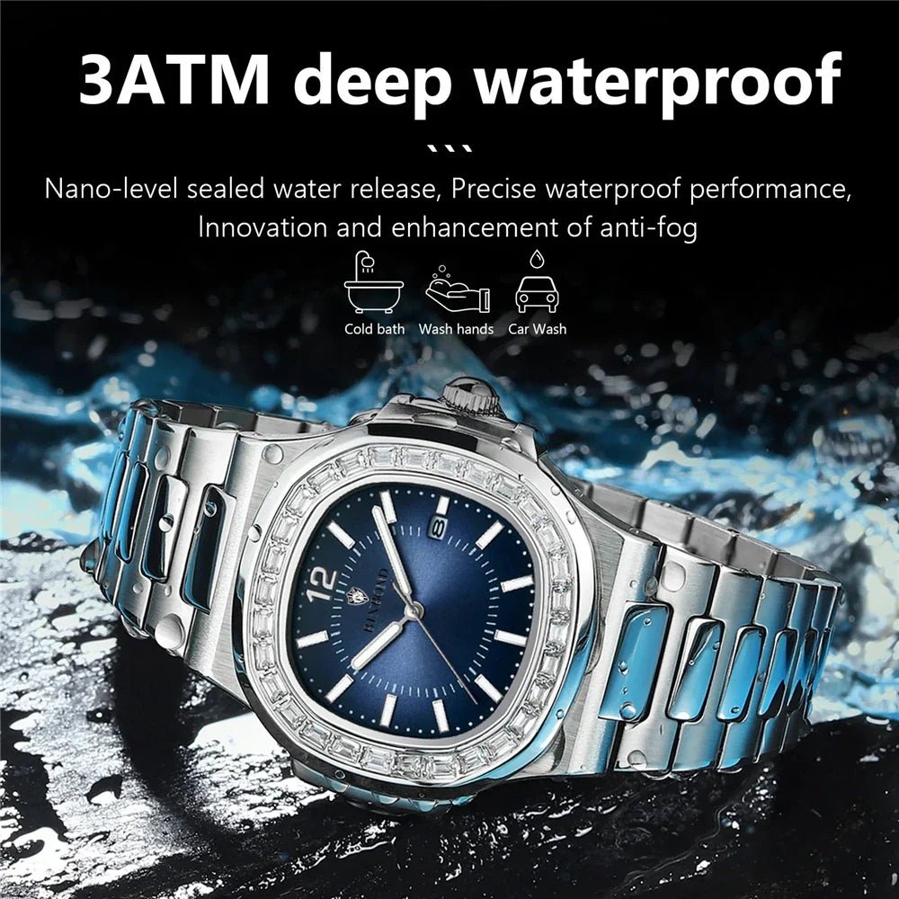 Luxury Digital New Diamond Watch For Man Fashion Quartz Wristwatches Mens Automatic Watches Man Gifts Clock Tudo Por 1 Real Vera Lux