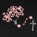 Catholic Rosary Beads Rosary Necklace Christian Praying 6MM Pearl Beads Long Y Chain Cross Pendant For Women Religiou Jewelry Vera Lux