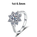 NeeTim 1ct 2ct Moissanite Eternity Ring 925 Sterling Silver with Gold Plated Wedding Flower Lab Diamond Rings For Women Jewelry Vera Lux