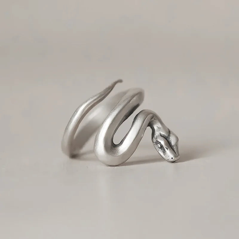 925 Sterling Silver Snake Frosted Adjustable Rings For Women Engagement Jewelry Accessories Wholesale Money 925 Jewellery Vera Lux