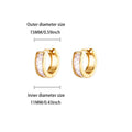 Cubic Zirconia Hoop Stud Earrings For Women Stainless Steel Gold Color Piercing Earring 2025 New Fashion Wedding Jewelry Gift Vera Lux