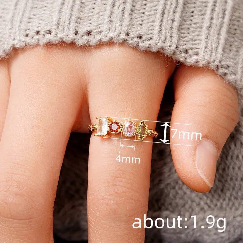 925 Sterling Silve Cubic Zirconia Women Rings for Wedding Party Luxury Gold Color Bright Female Rings Party Trendy Fine Jewelry Vera Lux