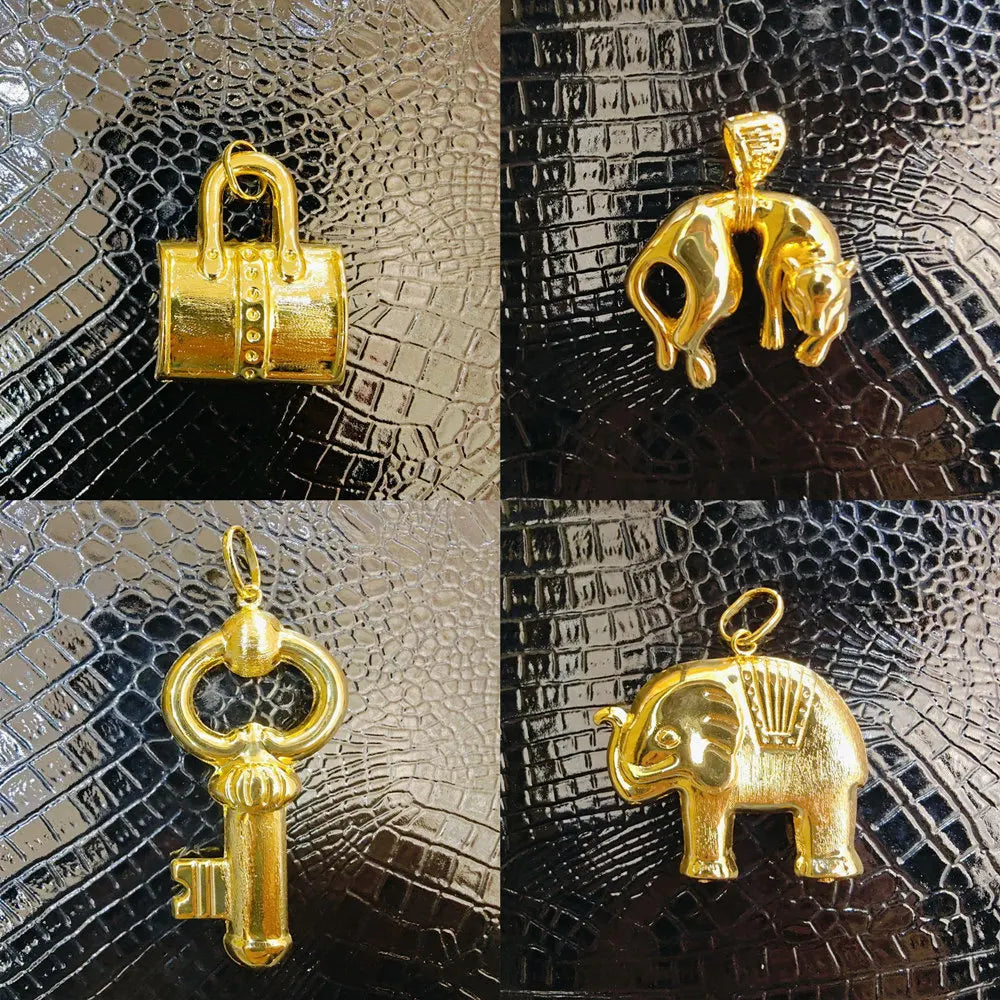 Gold Plated Pendants for Necklace Women Men Fashion 18k Gold Color African Map Design Pendant Jewelry Making for Party Daily Vera Lux