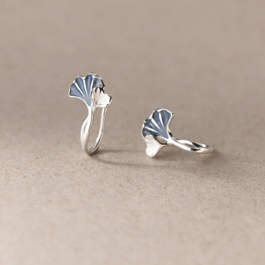 925 Sterling Silver Ginkgo Leaf Stud Earrings For Women Luxury Quality Jewelry Accessories Wholesale 2024 Trend Money 925 Vera Lux