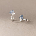 925 Sterling Silver Ginkgo Leaf Stud Earrings For Women Luxury Quality Jewelry Accessories Wholesale 2024 Trend Money 925 Vera Lux
