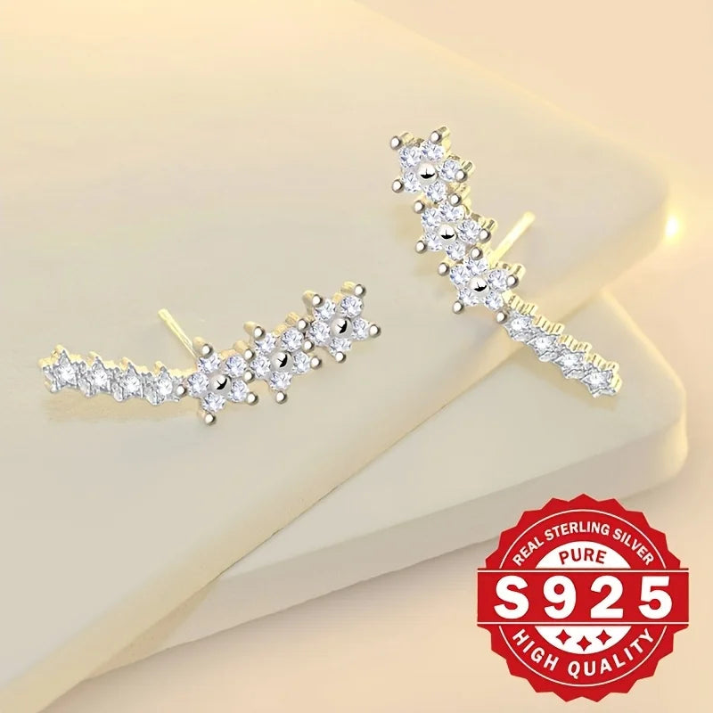 S925 silver splicing row flash cute, exquisite and elegant Valentine's Day wearable, hypoallergenic Vera Lux