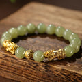 1pcs Chinese Style Hotan Jade Pi Xiu Bracelet Chinese Mythological Element Pixiu Bracelet Seeking Wealth Prayer Accessories Vera Lux