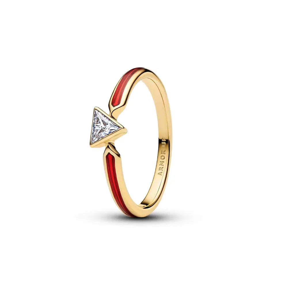 925 Silver Gold Color Heart Stone Rings Ring New Hot Selling Gold Color Rings Suitable For Any Occasion  DIY Birthday Gift Vera Lux