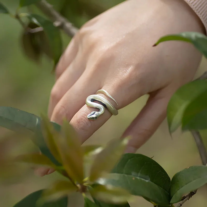 925 Sterling Silver Snake Frosted Adjustable Rings For Women Engagement Jewelry Accessories Wholesale Money 925 Jewellery Vera Lux