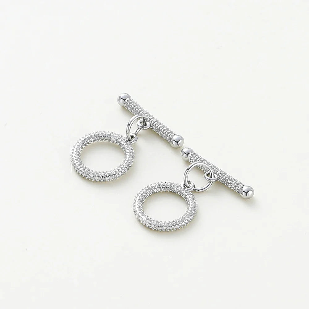 4 Sets 14K/18K Gold Color Plated Brass O Toggle Clasps Connector for DIY Bracelet Necklace Jewelry Making Findings Accessories Vera Lux