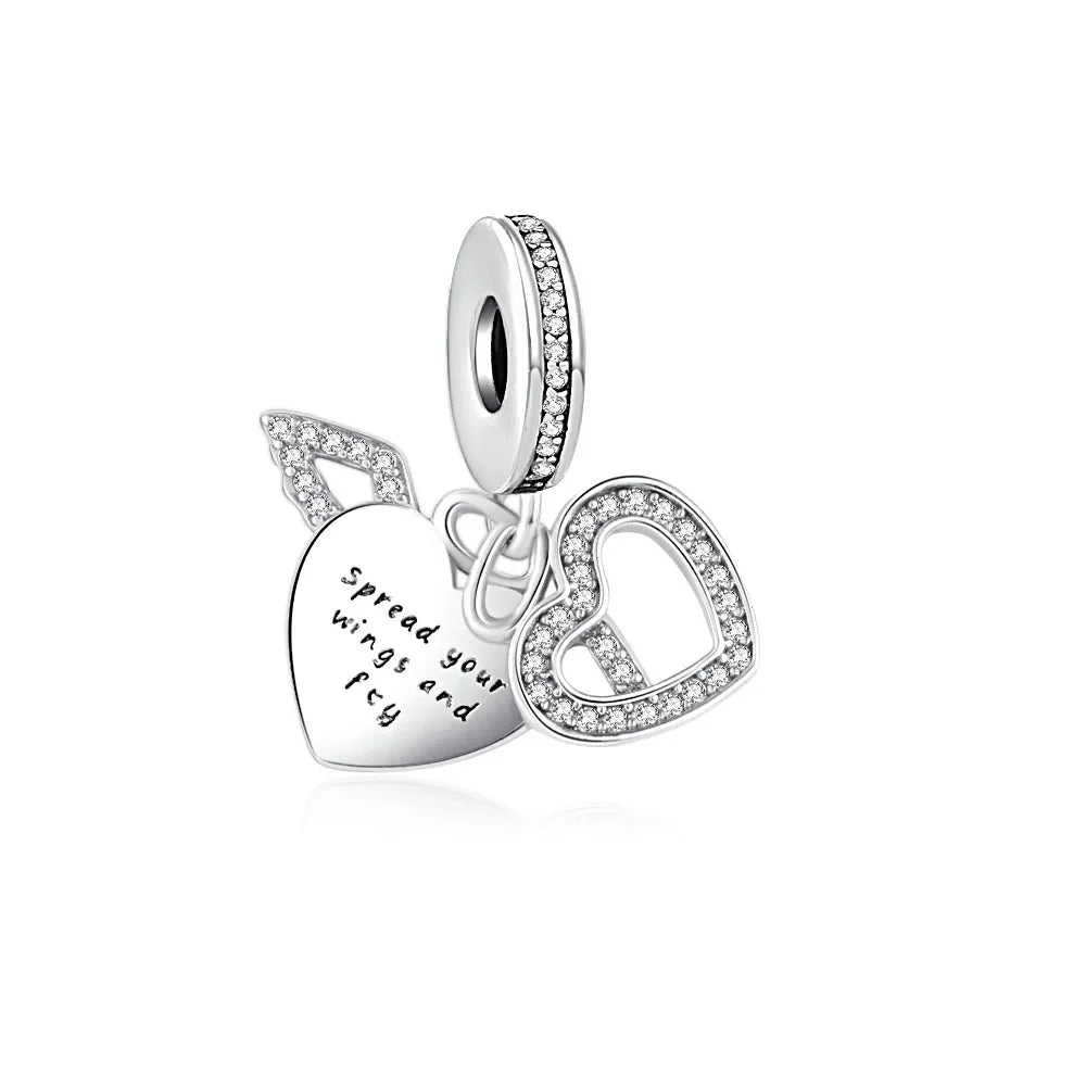 2026 New S925 Silver Robot Cross Digital Pendant, Suitable for Original Bracelets, DIY Accessories, Women's Charm Jewelry Gifts Vera Lux