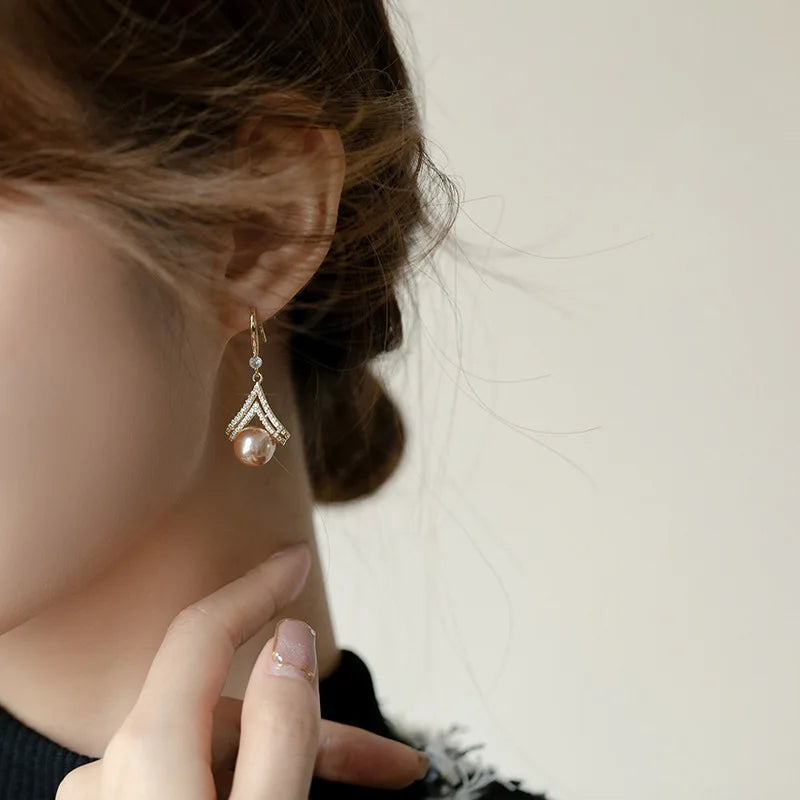 Fashion Luxury Jewelry Pearl Dangle Earrings Women Wedding Party Gifts korean style Earring women Pierced Ears Popular Products Vera Lux