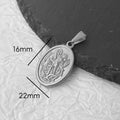 Stainless Steel Vintage Round Portrait Coin St. Michael Compass Pendants Charm For Women Necklace Making Diy Jewelry Vera Lux