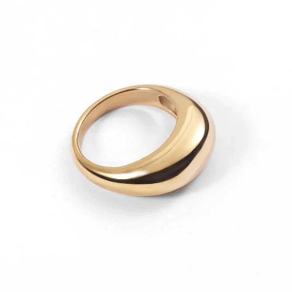 COLALA Waterproof Fashion Simple Stainless Steel Rings for Women Arc Rings Jewellery No fading Geometric Ring Size 5 6 7 8 Vera Lux