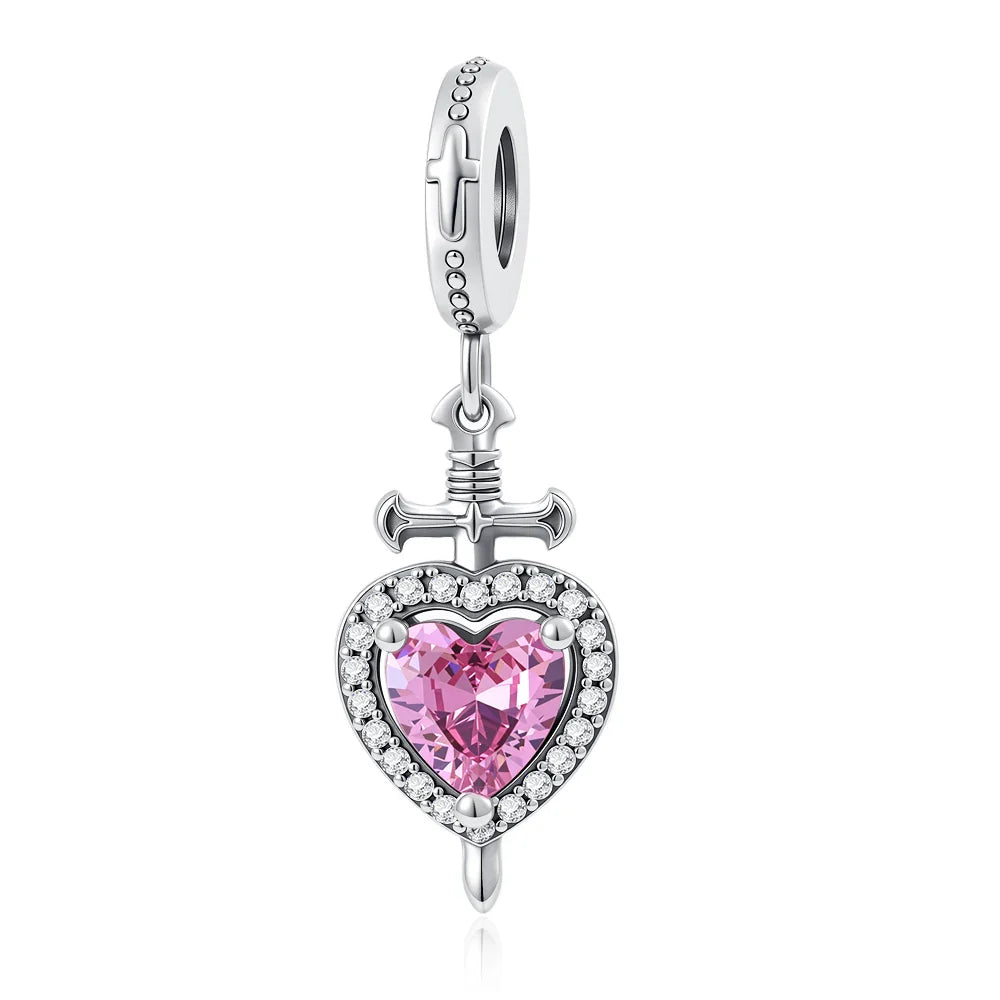 2026 Spring Pink Series Ballon Butterfly Flower Pendant Fit S925 European 925 Sterling Silver Bracelet Bangles Necklace Vera Lux